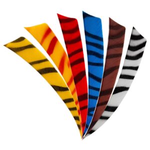 4 Inch Zebra Shield Fletchings