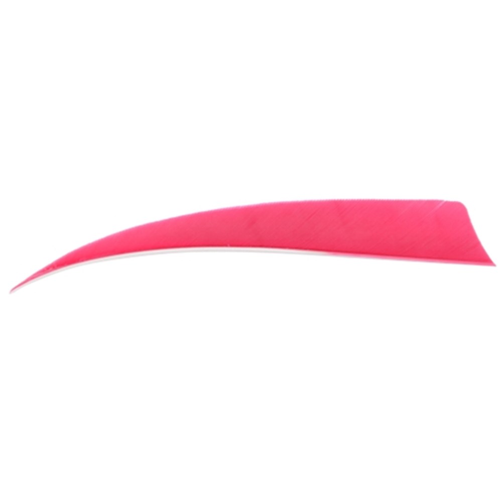 5" Solid Shield Fletchings. Pink.