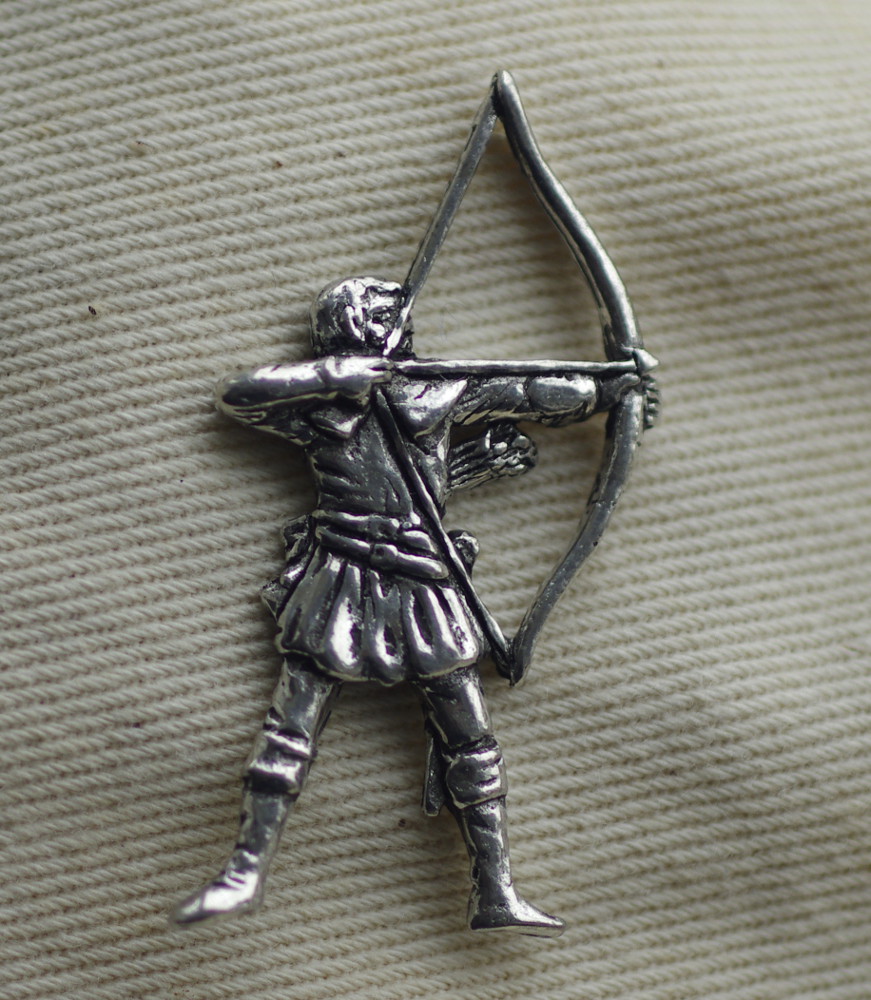 Sherwood Archer pewter badge.